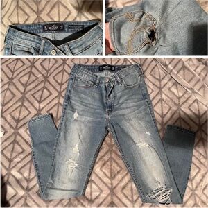 Hollister Blue Distressed Women Jeans